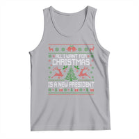 All I Want For Christmas Is A New President Tank Top Funny Xmas Political Satire - Wonder Print Shop