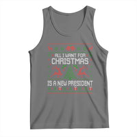 All I Want For Christmas Is A New President Tank Top Funny Xmas Political Satire - Wonder Print Shop