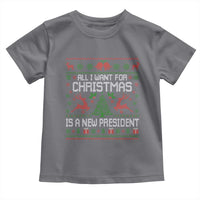 All I Want For Christmas Is A New President Toddler T Shirt Funny Xmas Political Satire - Wonder Print Shop