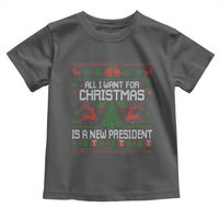 All I Want For Christmas Is A New President Toddler T Shirt Funny Xmas Political Satire - Wonder Print Shop