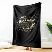 Funny Fly You Fools Christmas Throw Blanket Fantasy Movie Wizard Santa Sleigh - Wonder Print Shop
