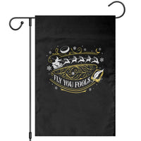 Funny Fly You Fools Christmas Garden Flag Fantasy Movie Wizard Santa Sleigh - Wonder Print Shop