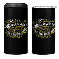 Funny Fly You Fools Christmas 4 in 1 Can Cooler Tumbler Fantasy Movie Wizard Santa Sleigh - Wonder Print Shop