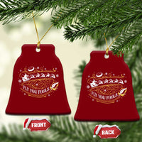Funny Fly You Fools Christmas Ceramic Ornament Fantasy Movie Wizard Santa Sleigh - Wonder Print Shop