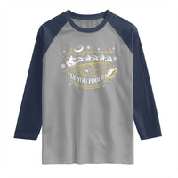 Funny Fly You Fools Christmas Raglan Shirt Fantasy Movie Wizard Santa Sleigh - Wonder Print Shop