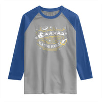 Funny Fly You Fools Christmas Raglan Shirt Fantasy Movie Wizard Santa Sleigh - Wonder Print Shop