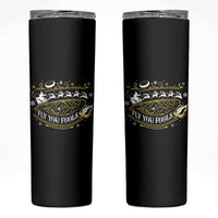 Funny Fly You Fools Christmas Skinny Tumbler Fantasy Movie Wizard Santa Sleigh - Wonder Print Shop