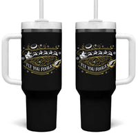 Funny Fly You Fools Christmas Tumbler With Handle Fantasy Movie Wizard Santa Sleigh - Wonder Print Shop