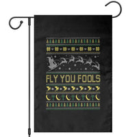 Funny Fly You Fools Christmas Garden Flag Fantasy Movie Xmas Wizard Santa - Wonder Print Shop