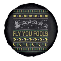 Funny Fly You Fools Christmas Spare Tire Cover Fantasy Movie Xmas Wizard Santa - Wonder Print Shop