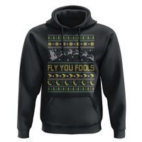 Funny Fly You Fools Christmas Hoodie Fantasy Movie Xmas Wizard Santa - Wonder Print Shop