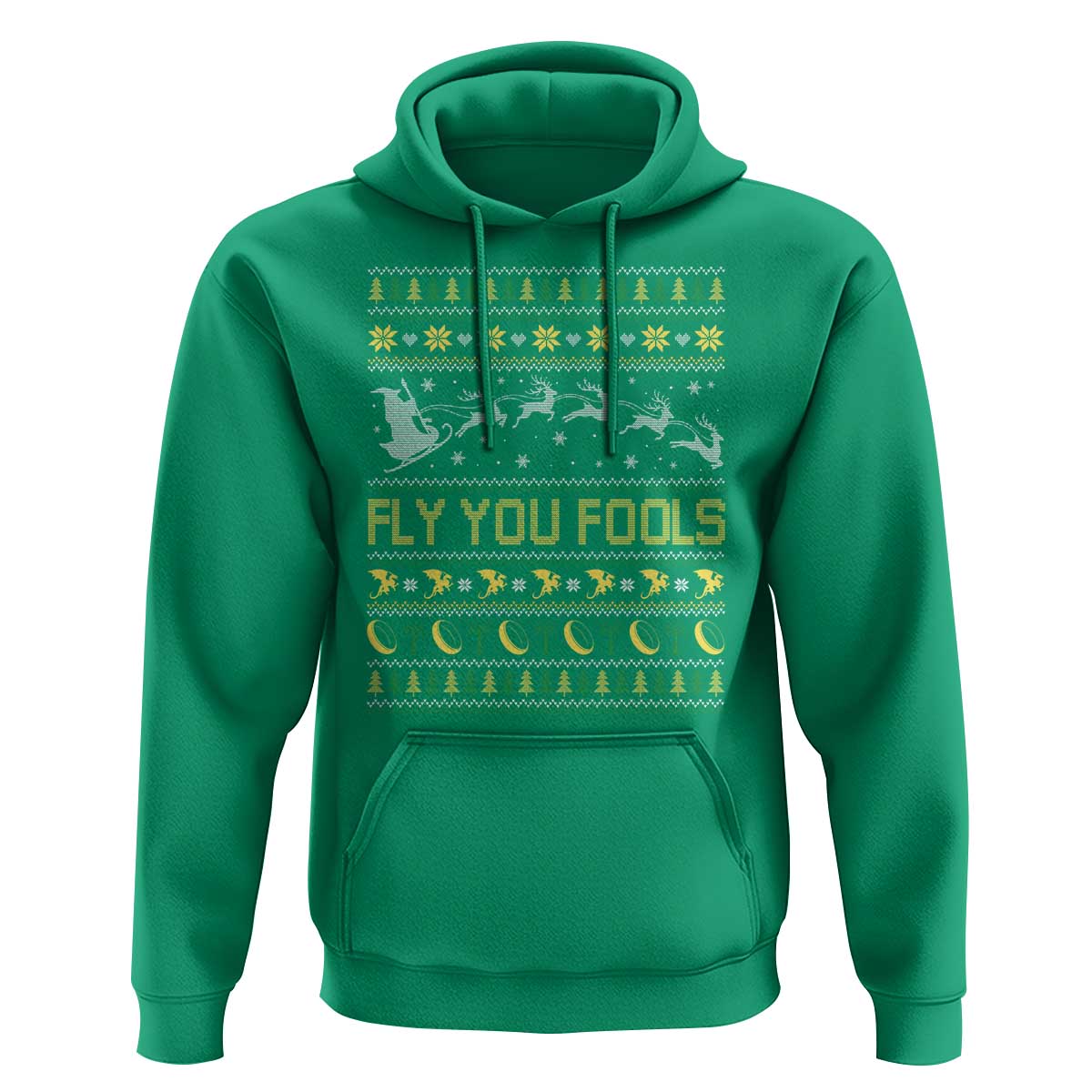 Funny Fly You Fools Christmas Hoodie Fantasy Movie Xmas Wizard Santa - Wonder Print Shop