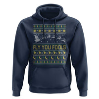 Funny Fly You Fools Christmas Hoodie Fantasy Movie Xmas Wizard Santa - Wonder Print Shop