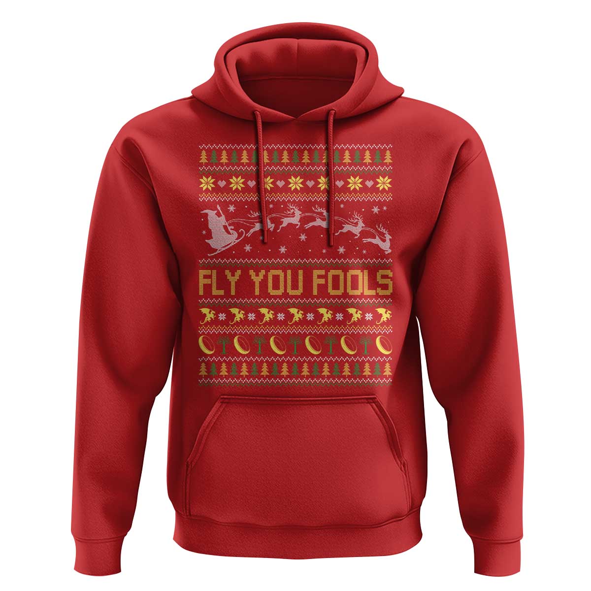 Funny Fly You Fools Christmas Hoodie Fantasy Movie Xmas Wizard Santa - Wonder Print Shop