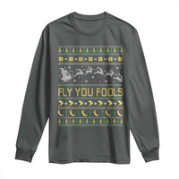 Funny Fly You Fools Christmas Long Sleeve Shirt Fantasy Movie Xmas Wizard Santa - Wonder Print Shop