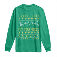 Funny Fly You Fools Christmas Long Sleeve Shirt Fantasy Movie Xmas Wizard Santa - Wonder Print Shop