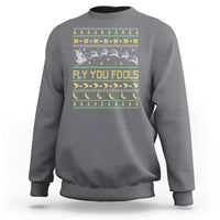 Funny Fly You Fools Christmas Sweatshirt Fantasy Movie Xmas Wizard Santa - Wonder Print Shop