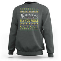 Funny Fly You Fools Christmas Sweatshirt Fantasy Movie Xmas Wizard Santa - Wonder Print Shop