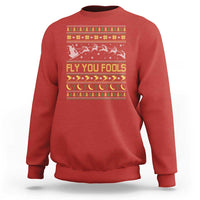 Funny Fly You Fools Christmas Sweatshirt Fantasy Movie Xmas Wizard Santa - Wonder Print Shop
