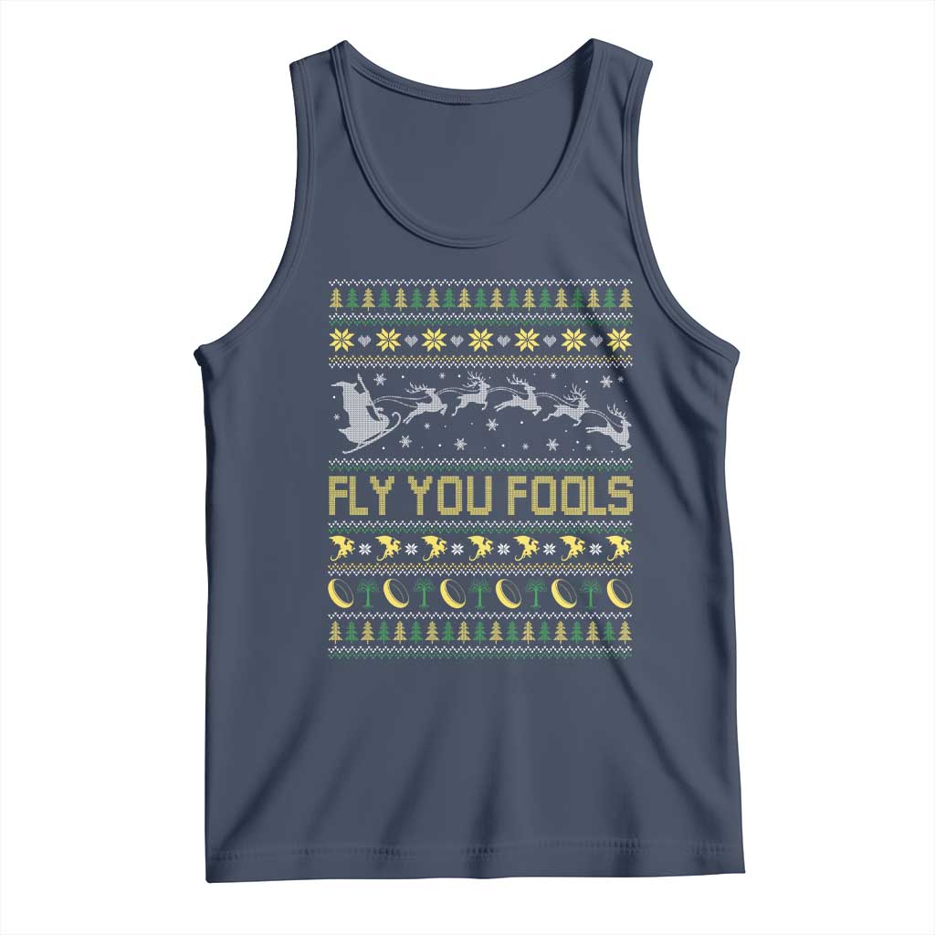 Funny Fly You Fools Christmas Tank Top Fantasy Movie Xmas Wizard Santa - Wonder Print Shop