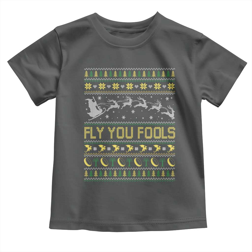 Funny Fly You Fools Christmas Toddler T Shirt Fantasy Movie Xmas Wizard Santa - Wonder Print Shop