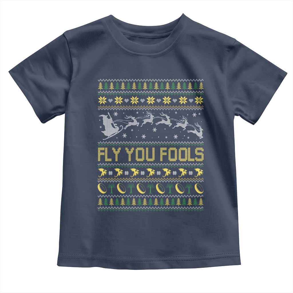 Funny Fly You Fools Christmas Toddler T Shirt Fantasy Movie Xmas Wizard Santa - Wonder Print Shop