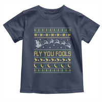 Funny Fly You Fools Christmas Toddler T Shirt Fantasy Movie Xmas Wizard Santa - Wonder Print Shop