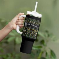 Funny Fly You Fools Christmas Tumbler With Handle Fantasy Movie Xmas Wizard Santa - Wonder Print Shop