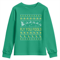 Funny Fly You Fools Christmas Youth Sweatshirt Fantasy Movie Xmas Wizard Santa - Wonder Print Shop