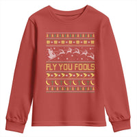 Funny Fly You Fools Christmas Youth Sweatshirt Fantasy Movie Xmas Wizard Santa - Wonder Print Shop