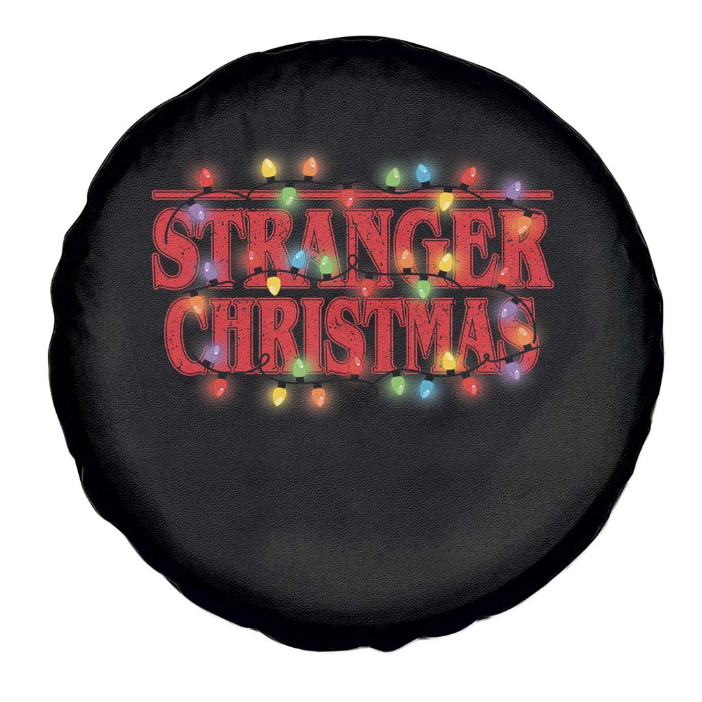 Stranger Christmas Spare Tire Cover Funny Xmas Alphabet Neon Lights Movie - Wonder Print Shop