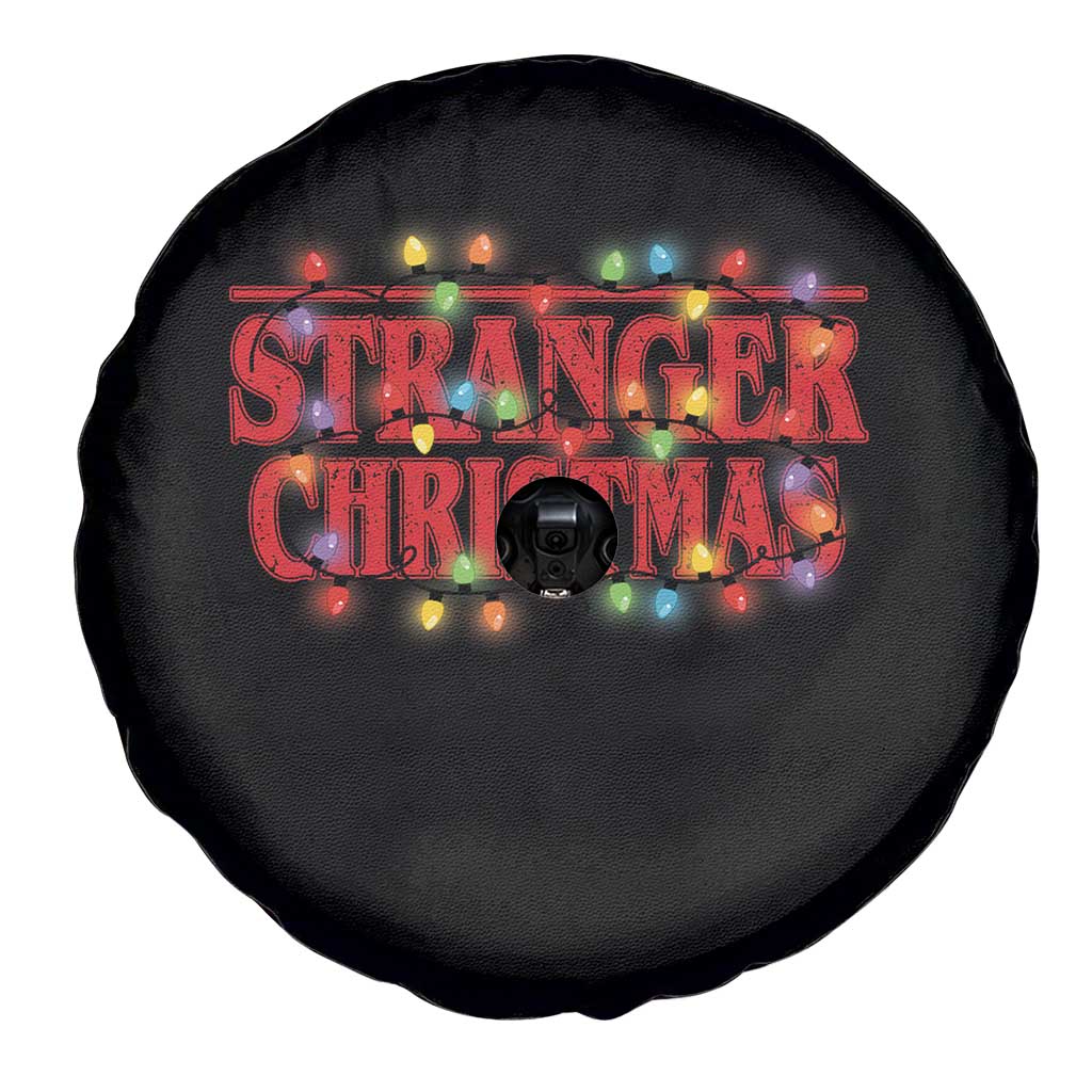 Stranger Christmas Spare Tire Cover Funny Xmas Alphabet Neon Lights Movie - Wonder Print Shop