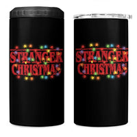 Stranger Christmas 4 in 1 Can Cooler Tumbler Funny Xmas Alphabet Neon Lights Movie - Wonder Print Shop