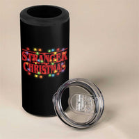 Stranger Christmas 4 in 1 Can Cooler Tumbler Funny Xmas Alphabet Neon Lights Movie - Wonder Print Shop