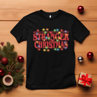 Stranger Christmas T Shirt Funny Xmas Alphabet Neon Lights Movie - Wonder Print Shop