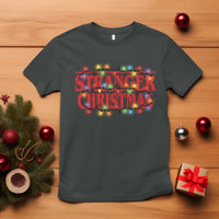 Stranger Christmas T Shirt Funny Xmas Alphabet Neon Lights Movie - Wonder Print Shop