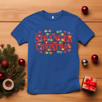 Stranger Christmas T Shirt Funny Xmas Alphabet Neon Lights Movie - Wonder Print Shop