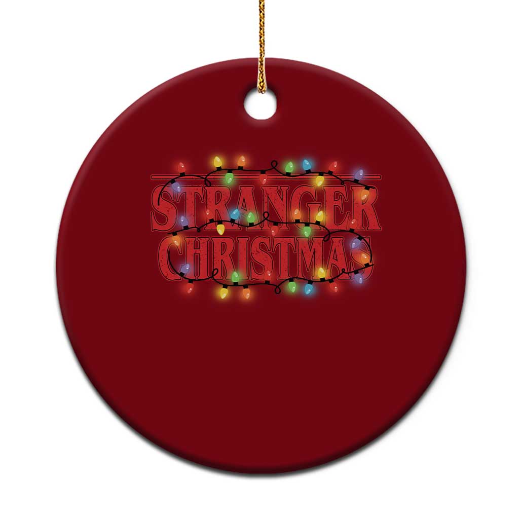 Stranger Christmas Ceramic Ornament Funny Xmas Alphabet Neon Lights Movie - Wonder Print Shop
