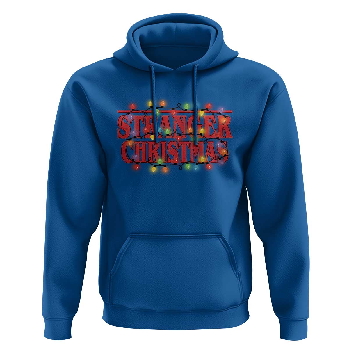 Stranger Christmas Hoodie Funny Xmas Alphabet Neon Lights Movie - Wonder Print Shop