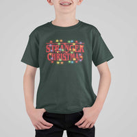 Stranger Christmas T Shirt For Kid Funny Xmas Alphabet Neon Lights Movie - Wonder Print Shop