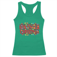 Stranger Christmas Racerback Tank Top Funny Xmas Alphabet Neon Lights Movie - Wonder Print Shop