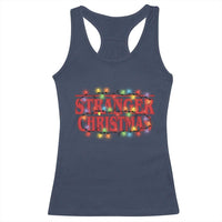 Stranger Christmas Racerback Tank Top Funny Xmas Alphabet Neon Lights Movie - Wonder Print Shop