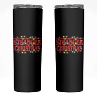 Stranger Christmas Skinny Tumbler Funny Xmas Alphabet Neon Lights Movie - Wonder Print Shop