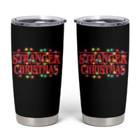 Stranger Christmas Tumbler Cup Funny Xmas Alphabet Neon Lights Movie - Wonder Print Shop