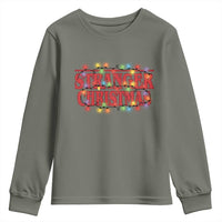 Stranger Christmas Youth Sweatshirt Funny Xmas Alphabet Neon Lights Movie - Wonder Print Shop