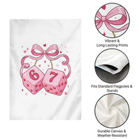 Funny 67 Dice Valentines Day Six Seven Meme Coquette Garden Flag