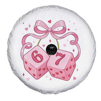 Funny 67 Dice Valentines Day Six Seven Meme Coquette Spare Tire Cover