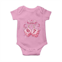 Funny 67 Dice Valentines Day Six Seven Meme Coquette Baby Onesie