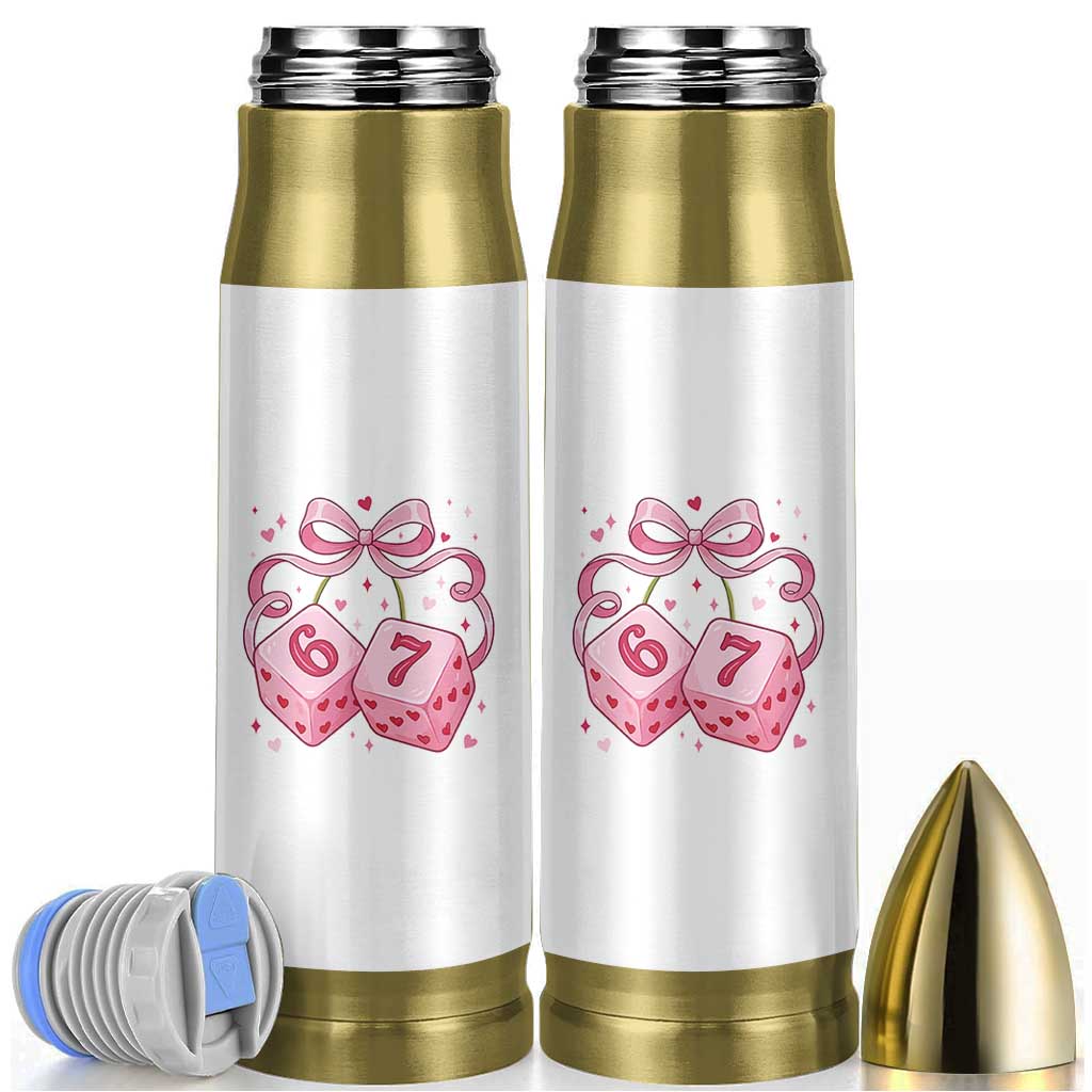 Funny 67 Dice Valentines Day Six Seven Meme Coquette Bullet Tumbler