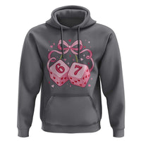 Funny 67 Dice Valentines Day Six Seven Meme Coquette Hoodie